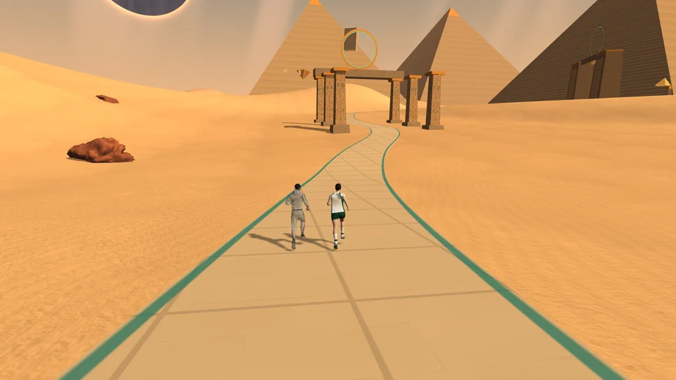 Desert, the pyramids