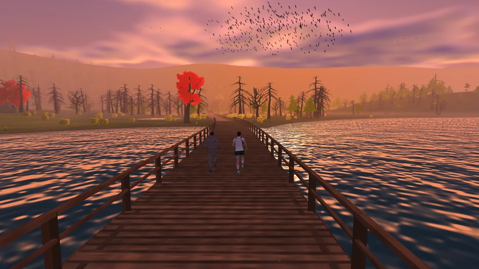 Wild Ring, the boardwalk at sunset